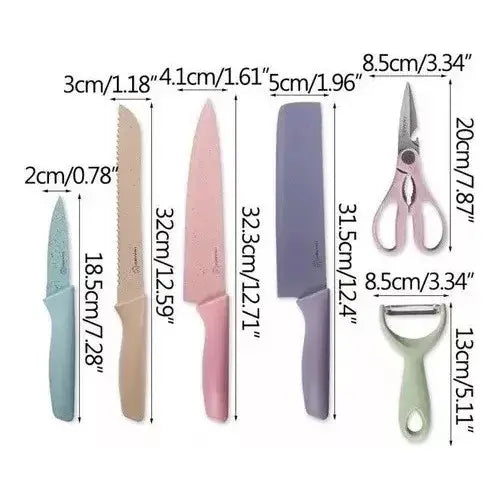 SET CUCHILLOS DE COLORES