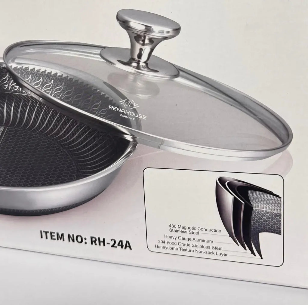SARTEN ANTIADHERENTE EN ACERO 24CM