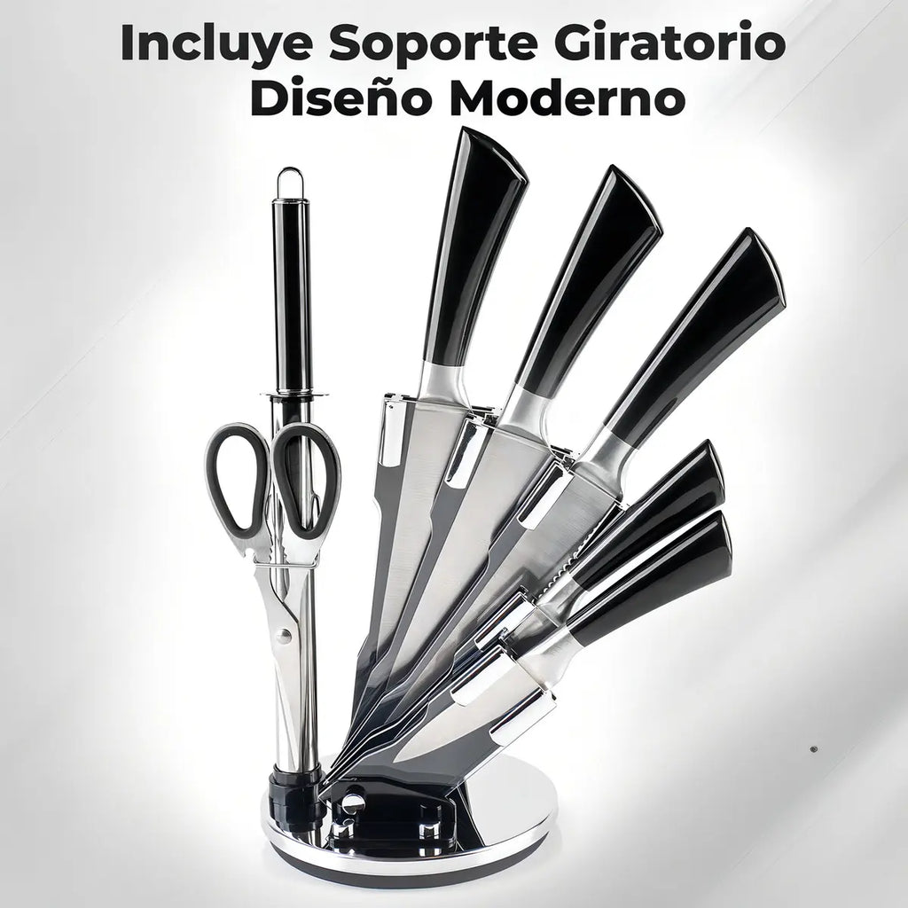 SET DE CUCHILLOS VASE GIRATORIA