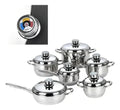 BATERIA DE COCINA 12 PIEZAS TAPA TERMOSTATO
