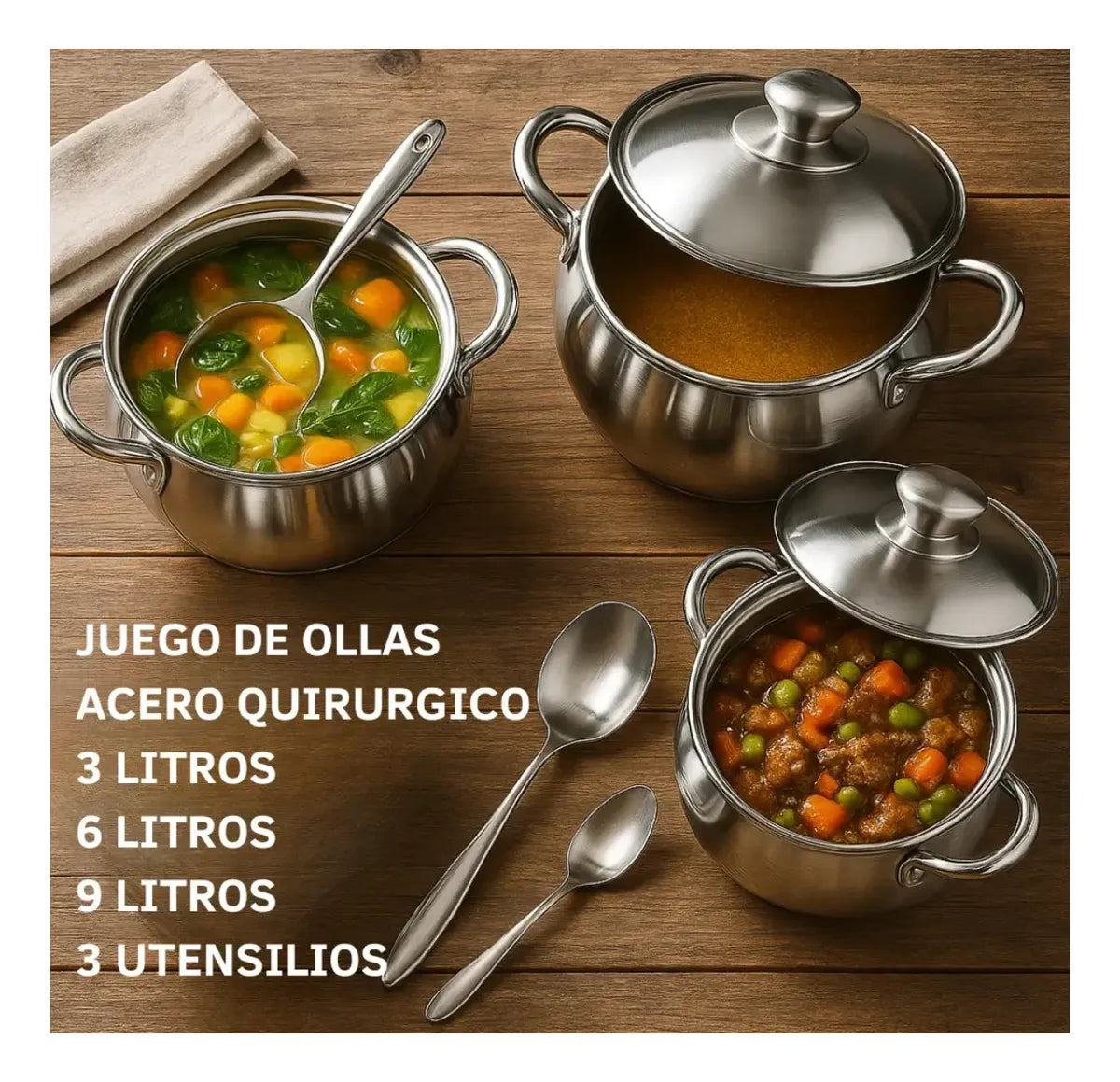 BATERIA DE COCINA 9 PIEZAS