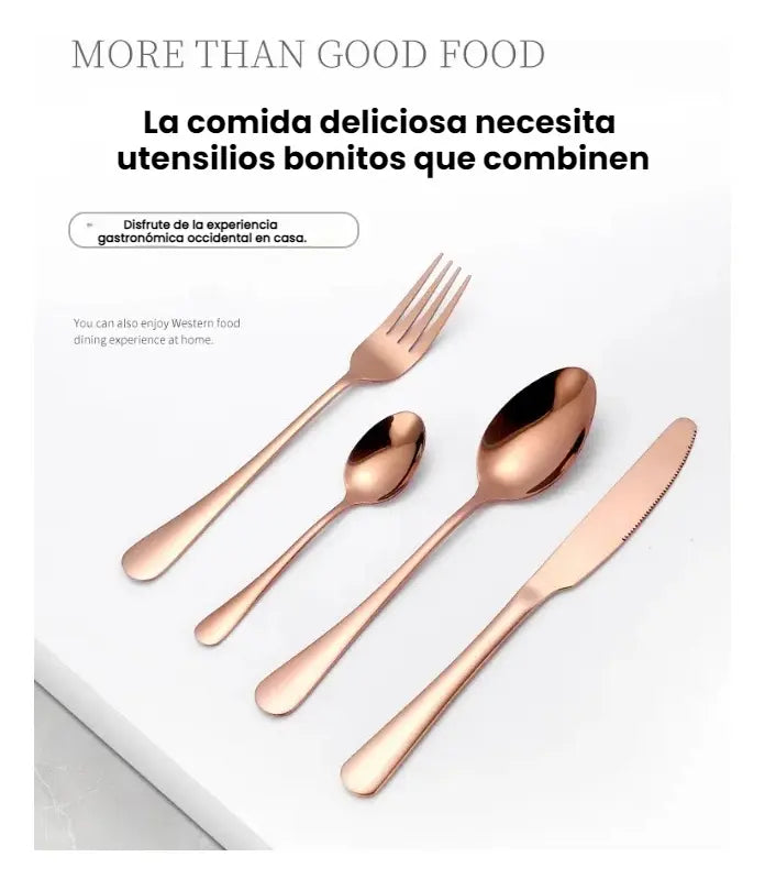 SET DE CUBIERTOS 24 PIEZAS EN ACERO