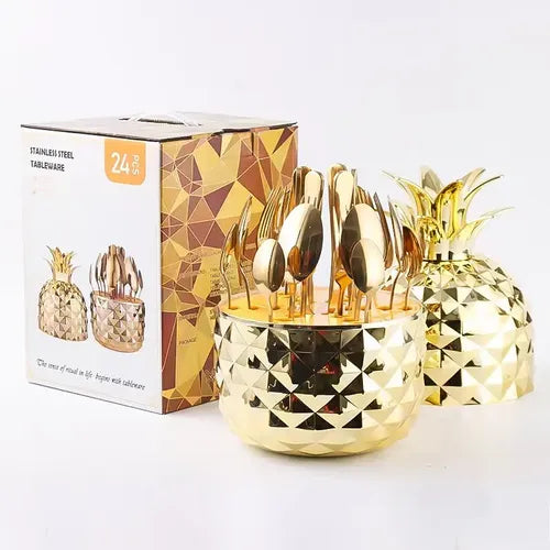 SET CUBIERTOS ESTUCHE DE PIÑA
