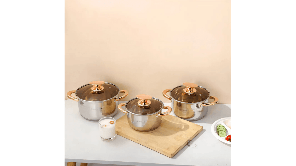 BATERIA DE COCINA 6 PIEZAS EN ACERO