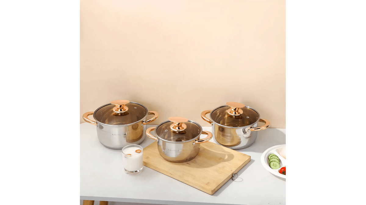 BATERIA DE COCINA 6 PIEZAS EN ACERO