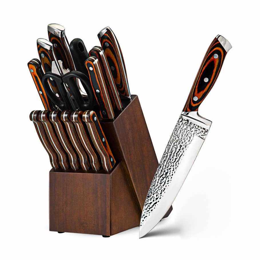 SET DE CUCHILLOS BASE AFILADORA