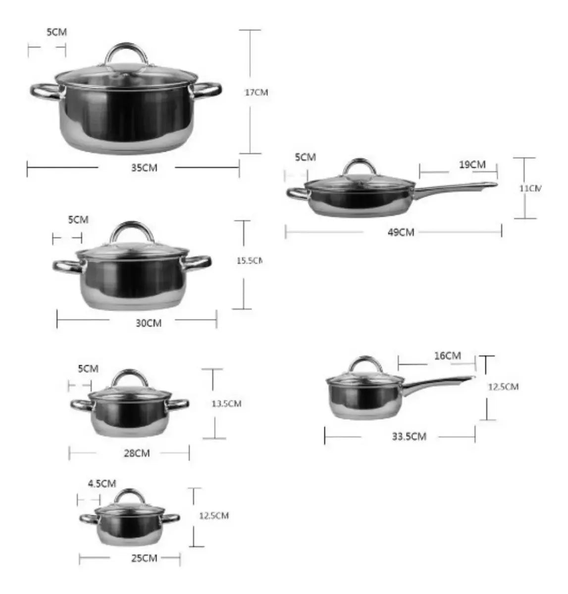 BATERIA DE COCINA 12 PIEZAS SUIZA
